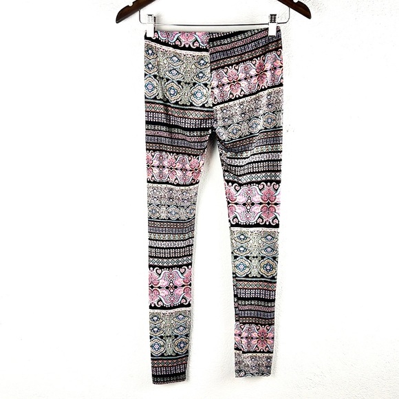 1ST KISS | 🌷Colorful Mandala Striped Boho Print Leggings GIRLS 14 / 16 - Picture 1 of 5